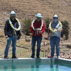 CBN dona a la comunidad Mallcoca el cuarto estanque de agua y un tinglado para la escuela de Huari