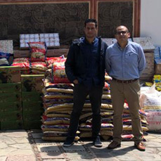 CBN apoya con 188 paquetes de alimentos 
a los afectados en Tiquipaya