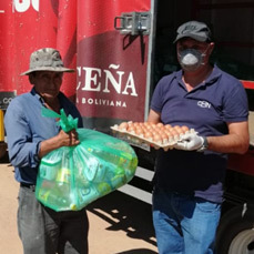 Entregamos 10 toneladas de alimentos a 570 familias de tres municipios
