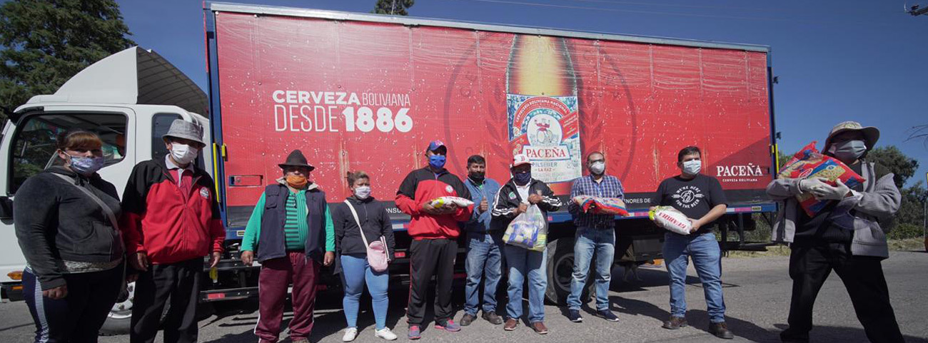 CBN dona ocho toneladas más de alimentos a las familias cochabambinas