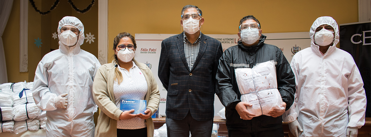 CBN donó al Sedes de La Paz trajes de bioseguridad hechos en Bolivia