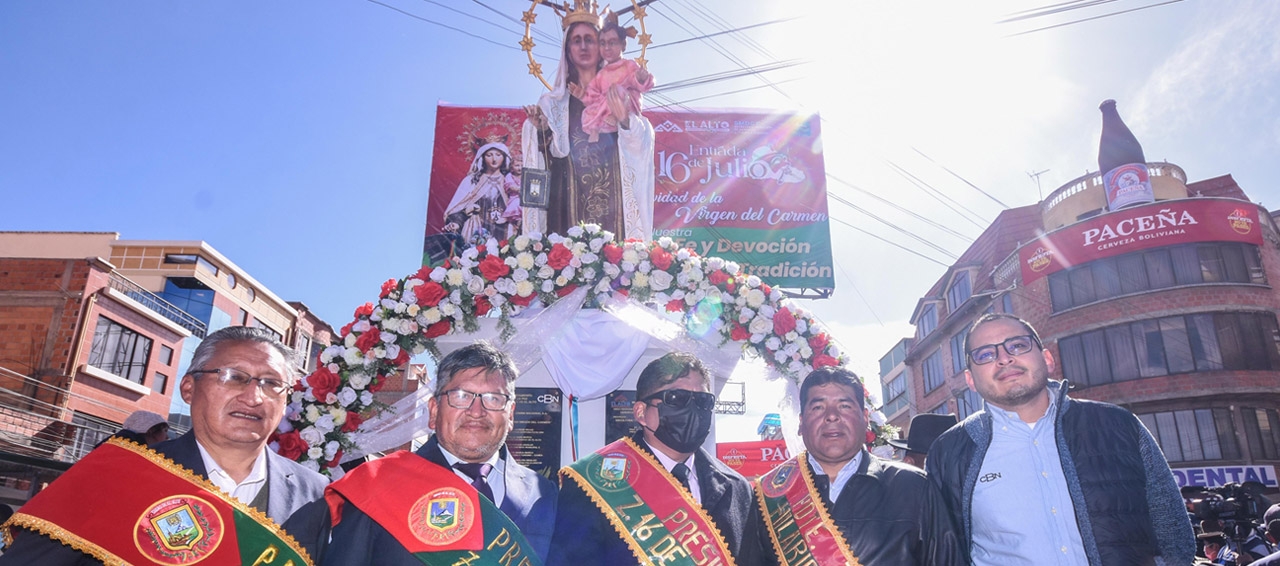 CBN entrega en donación la imagen de la Virgen del Carmen a la zona 16 de Julio