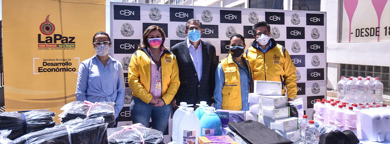 CBN entrega material de bioseguridad al municipio paceño