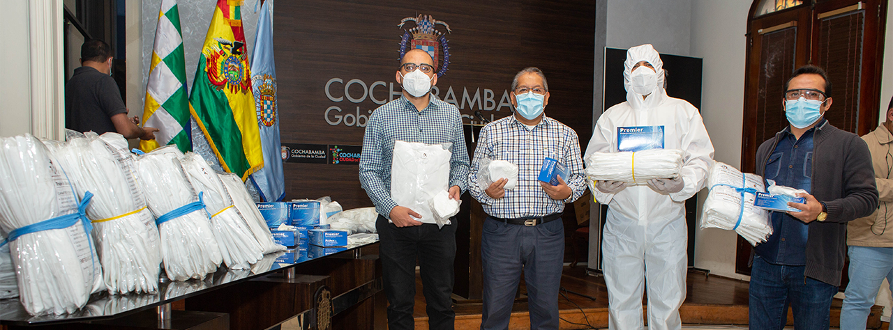 CBN entregó a Cochabamba material de bioseguridad hechos en Bolivia