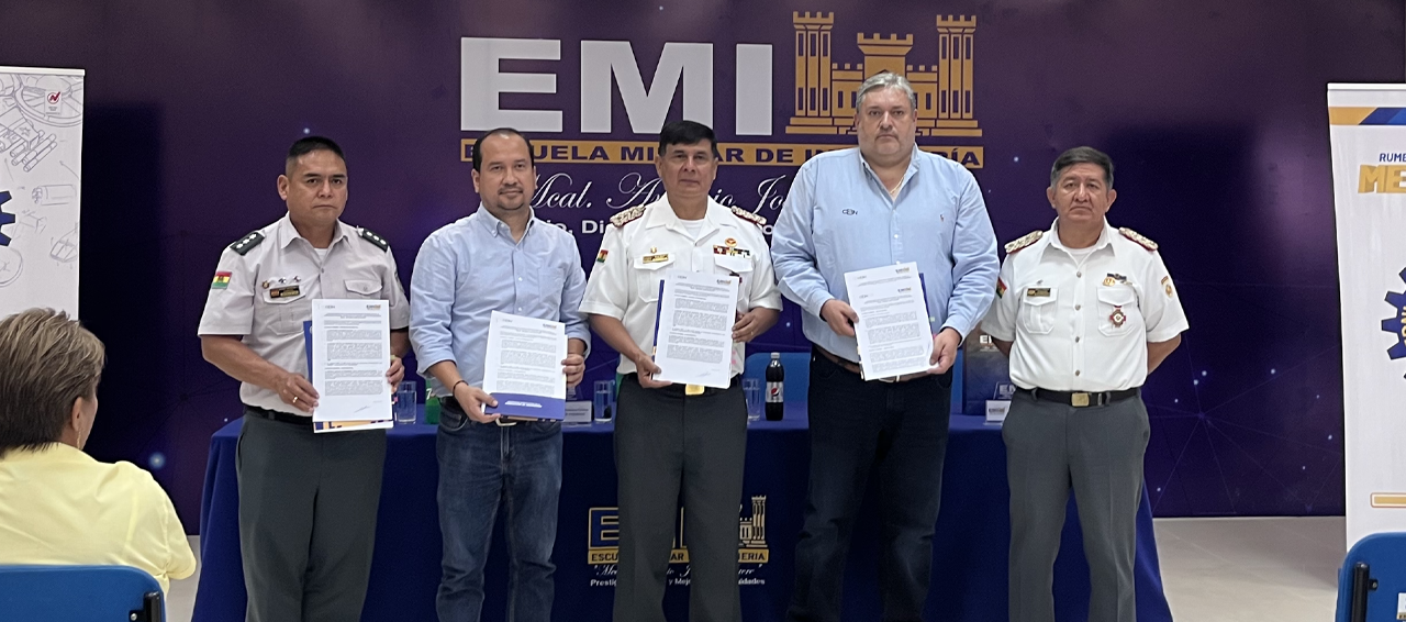 CBN firma un convenio con la Escuela Militar de Ingeniería para desarrollar e impulsar los talentos jóvenes