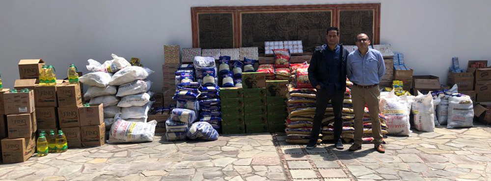 CBN apoya con 188 paquetes de alimentos 
a los afectados en Tiquipaya